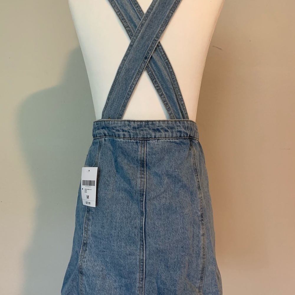 Denim Overall Cross Back Dress